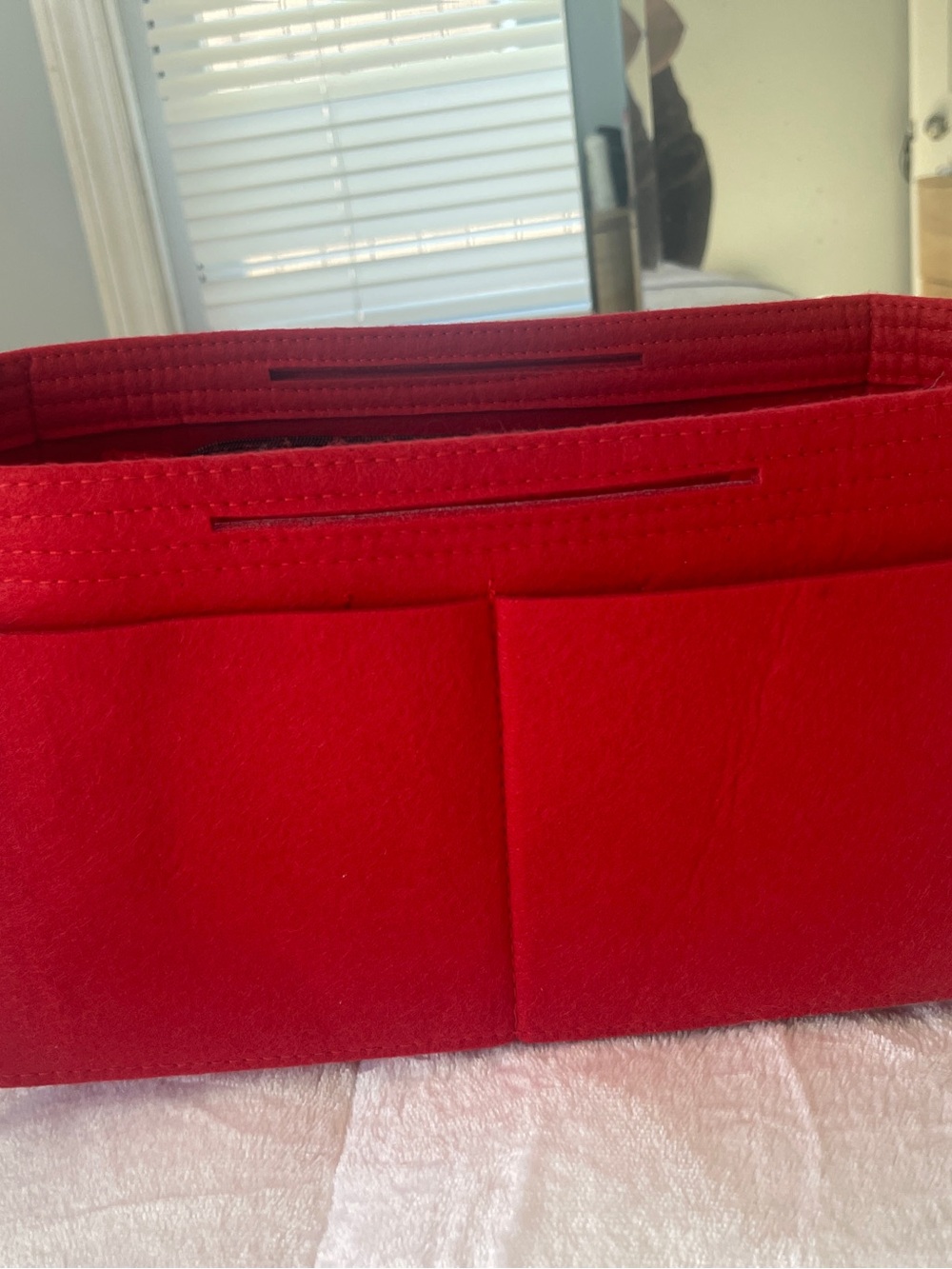 LV Neverfull MM Red Tote Organizer Insert for